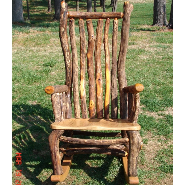  .com Blog » Blog Archive » Oak and Osage Orange Log Rocking Chair
